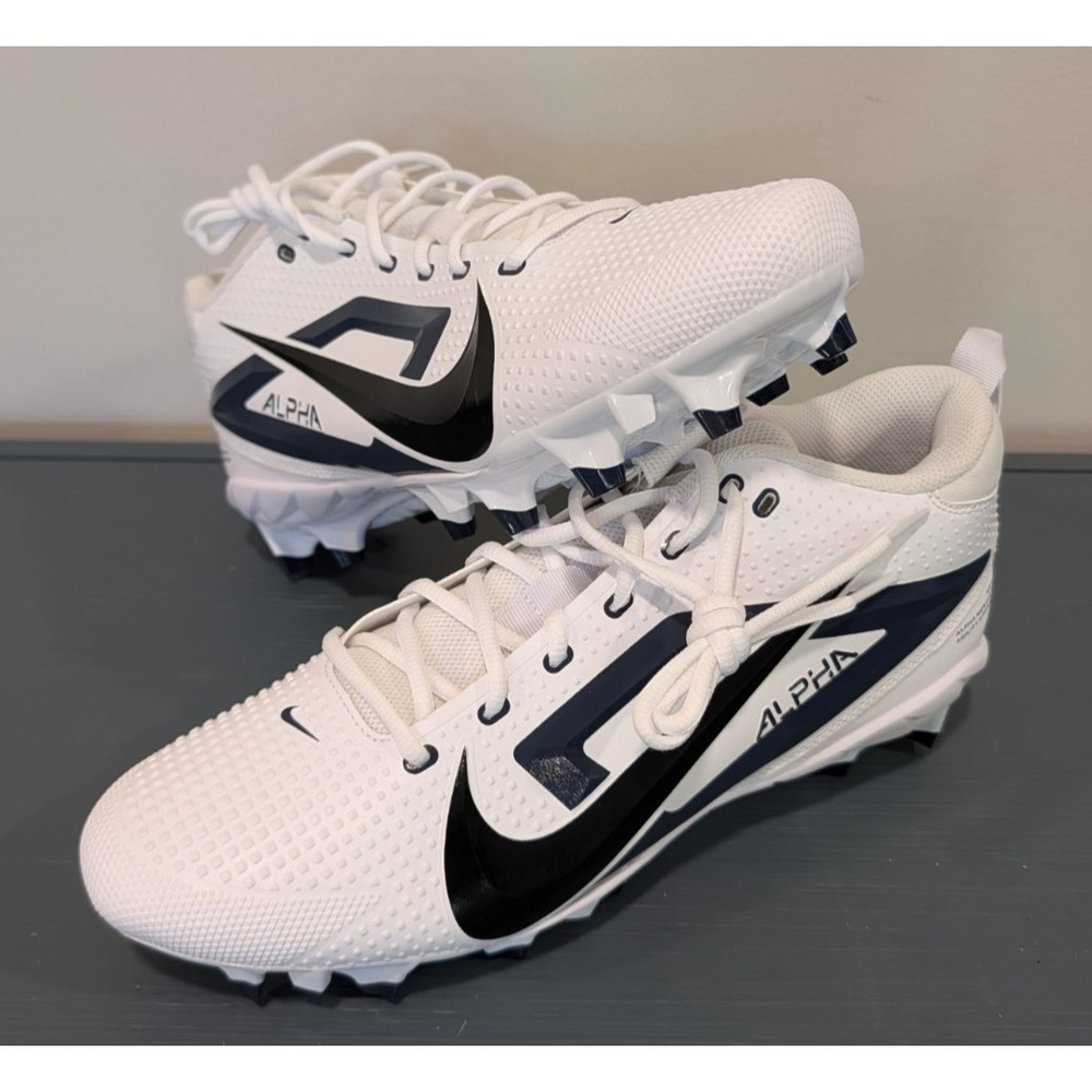 NEW Nike Alpha Menace 4 Varsity Football Cleats Men's 12 White FZ7703-104 NWOB